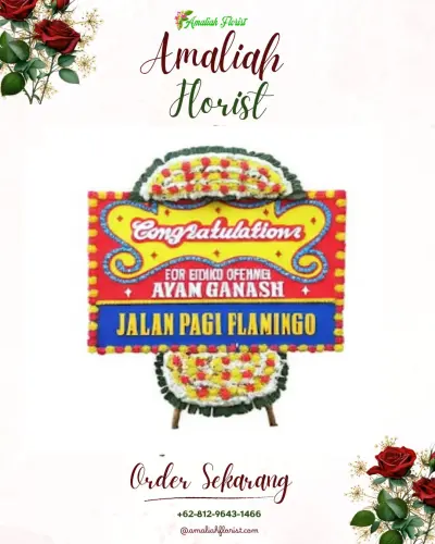 Bunga Papan Congratulation di Pulau Buluh